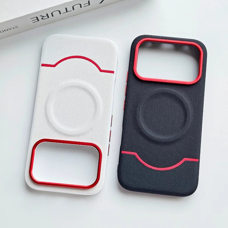 Coque  magnétique en cuir PU mat à grain fin associé au silicone pour Honor 600 / 600 Pro