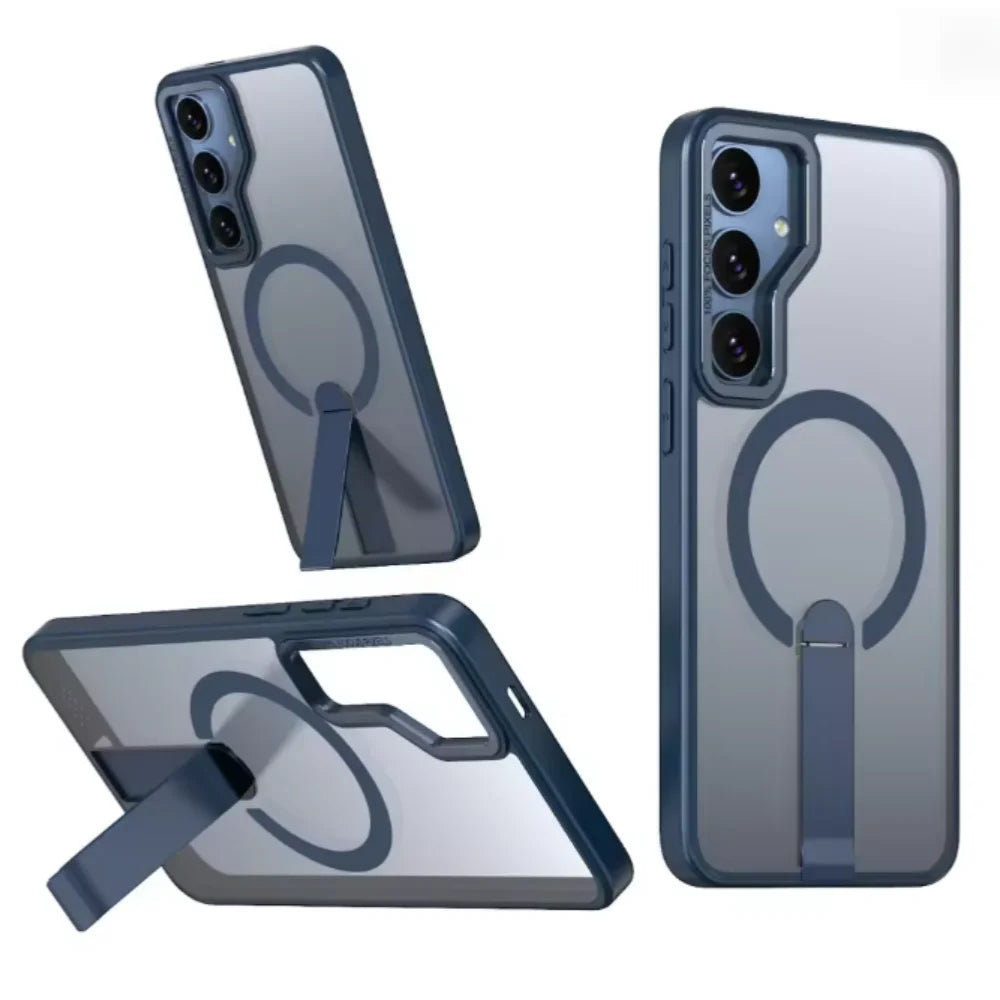 Coque Transparente Magsafe avec Support – Plusieurs Couleurs pour Samsung S26 / S25 / S24 / S23 Ultra / Plus / S24 FE