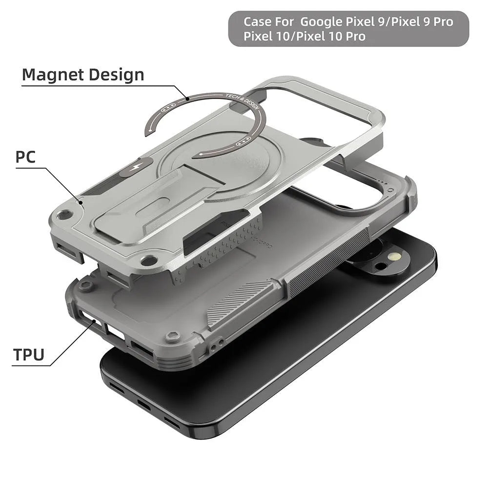 Coque Armor Magnétique MagSafe‑Style – Google Pixel 9 • 9 Pro • 10 • 10 Pro