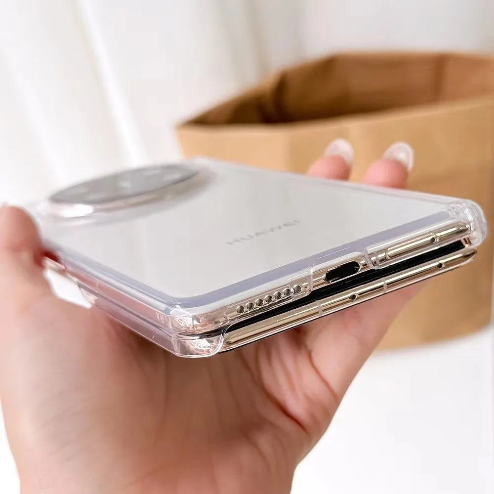 Coque Transparente Magnétique avec Protection de Charnière Compatible MagSafe pour Honor Magic V6 / V5 / V3