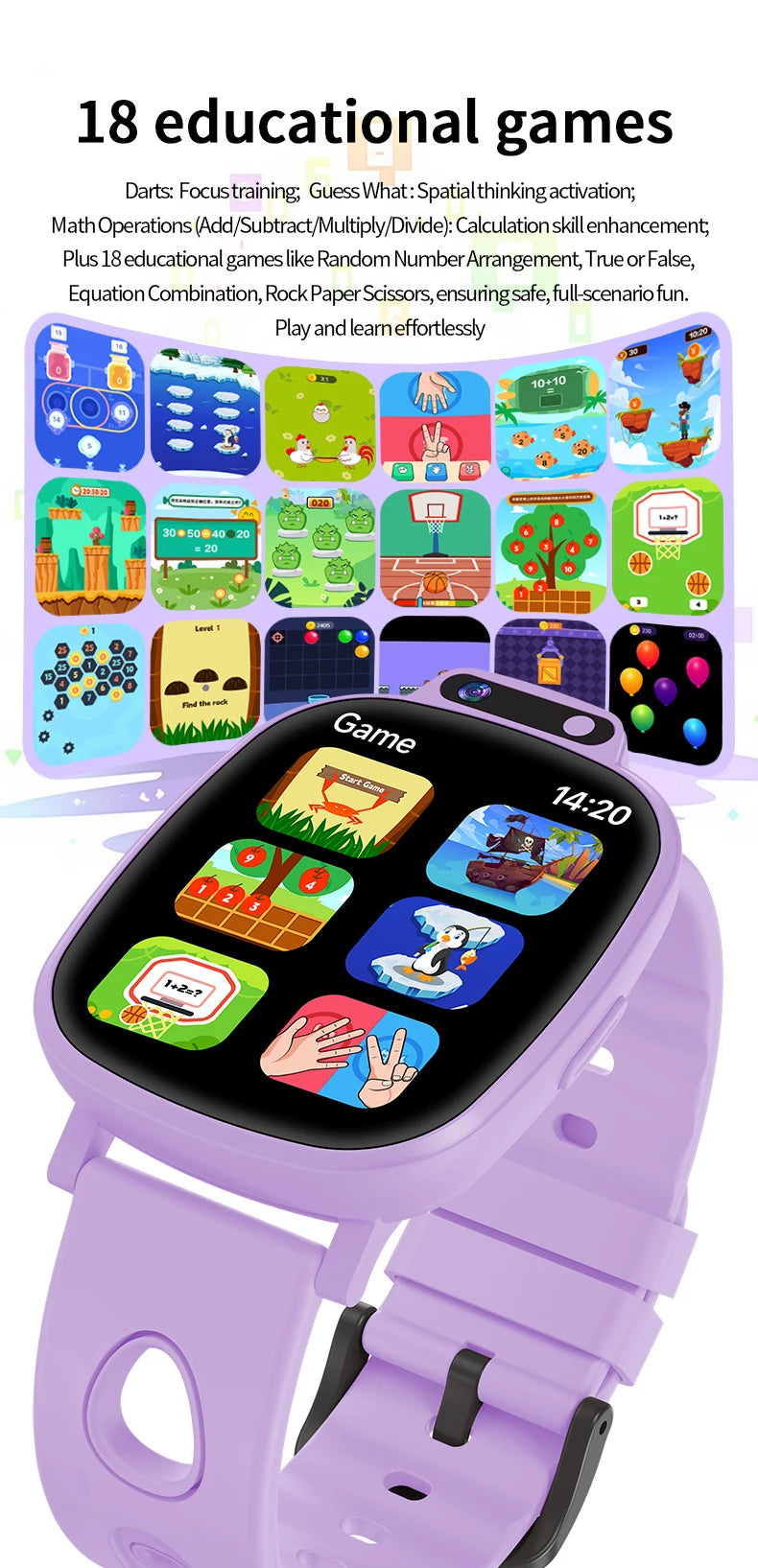 LAXASFIT Montre Connectée Enfant KESHUYOU H10