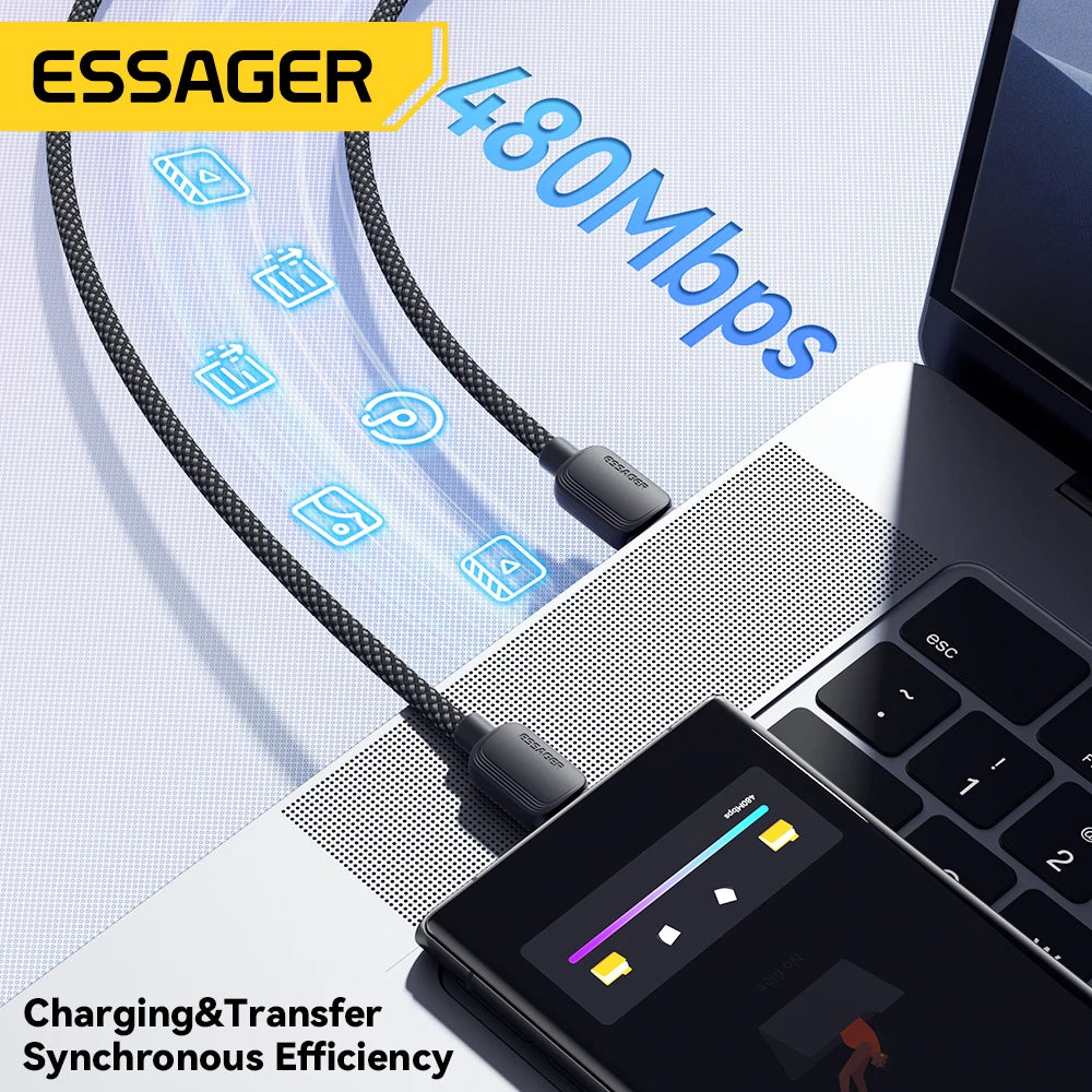 Câble ESSAGER 7A 100W USB A - Type‑C