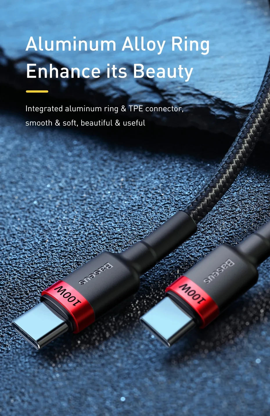 Baseus USB Type C To USB C Cable 100W/5A PD Fast Charging