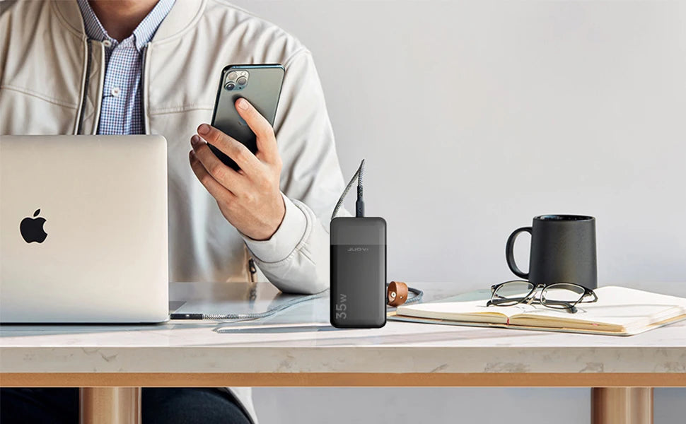 Batterie externe portable JUOVI 10000mAh, chargeur portable 35W à charge super rapide