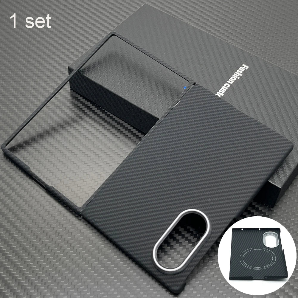 botnax Coque Magnétique Premium en Fibre d'Aramide Kevlar pour Samsung Galaxy Z Fold8 – Compatible MagSafe