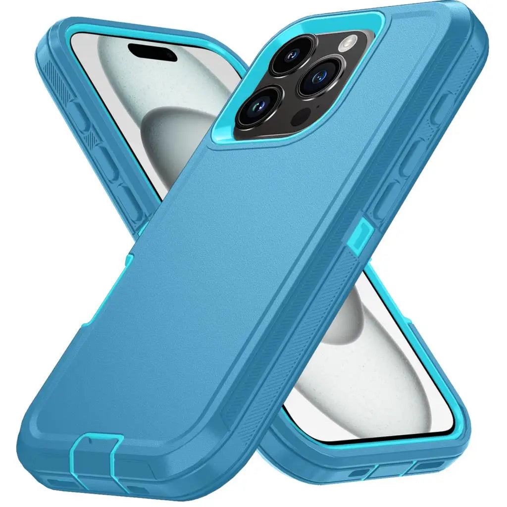 Armor Shockproof Defender Case For iPhone 11–15 Pro Max / X / XS / XR / XS Max / 7 / 8 Plus / SE2 / SE4