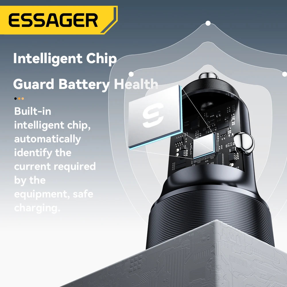 Chargeur ESSAGER USB‑A & Type‑C Charge Rapide PD 30W