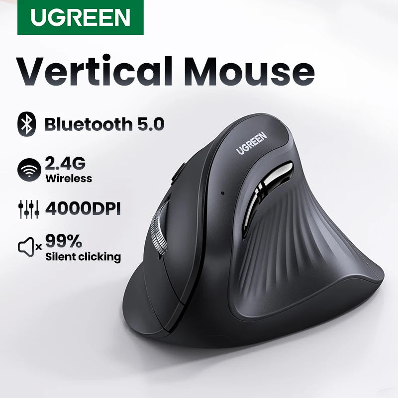 UGREEN-Souris Verticale Sans Fil, Bluetooth