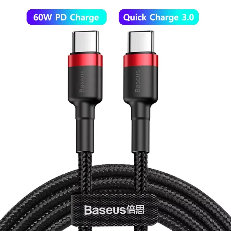 Baseus USB Type C To USB C Cable 100W/5A PD Fast Charging