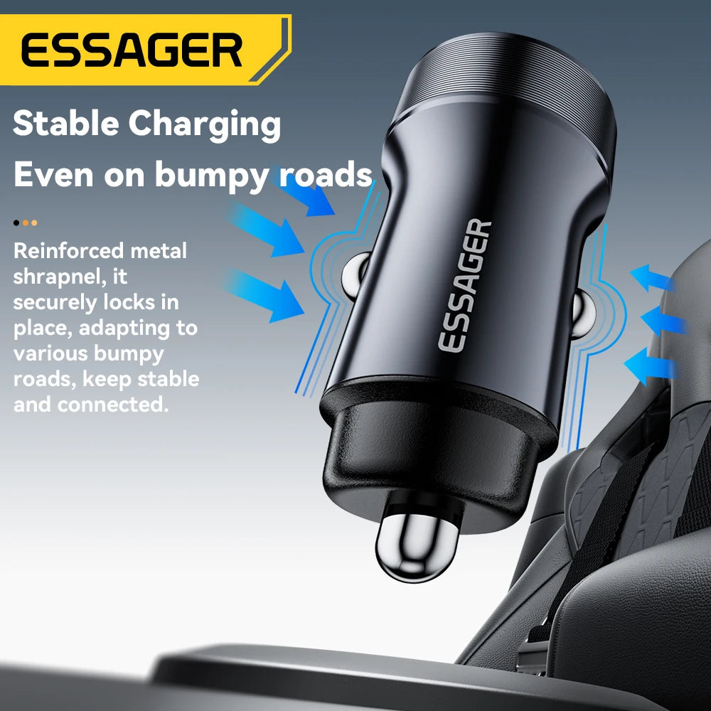 Chargeur ESSAGER USB‑A & Type‑C Charge Rapide PD 30W