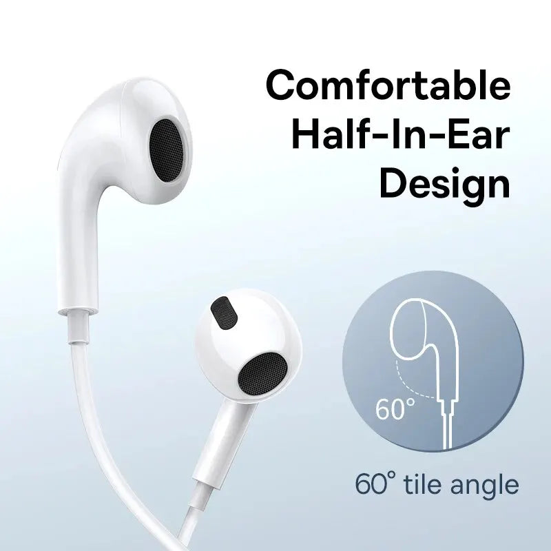 Baseus C17 – Écouteurs filaires HiFi Type‑C avec microphone | Confort in‑ear & son clair