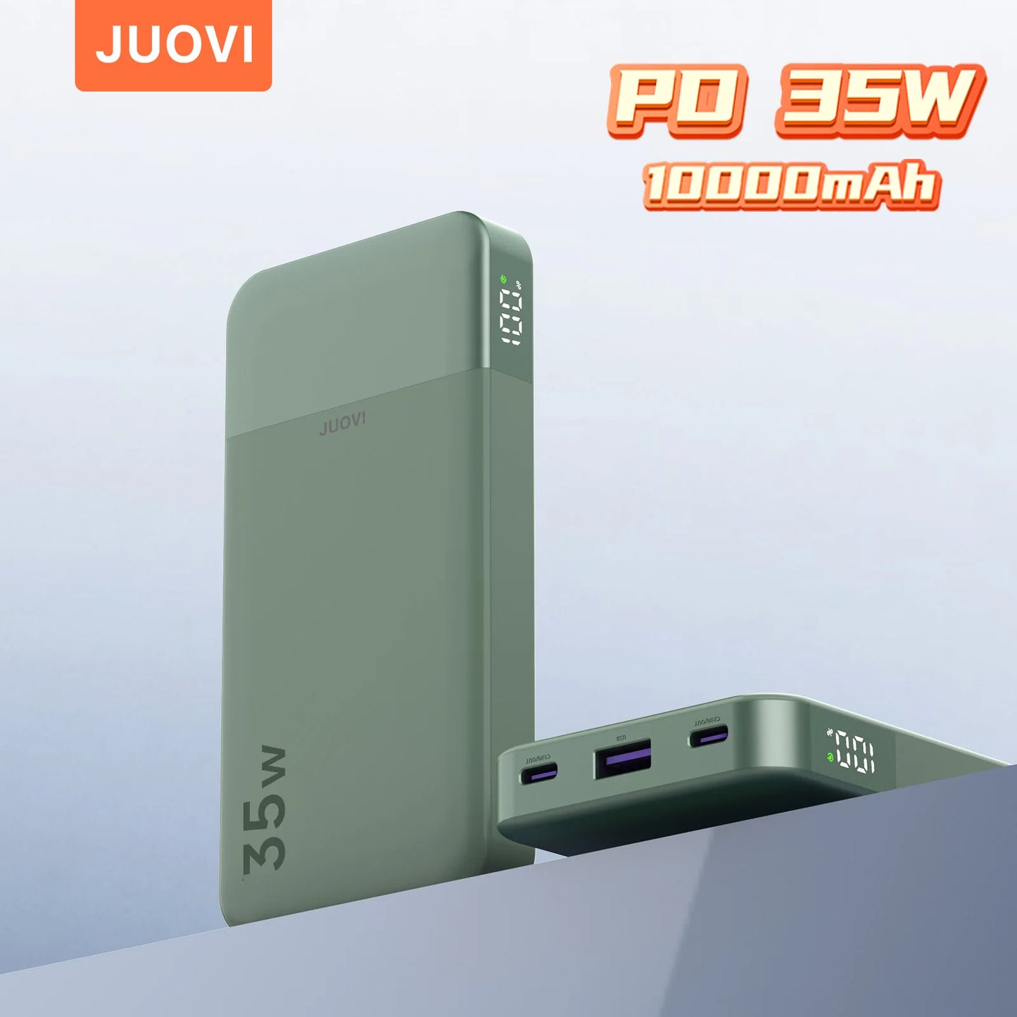 Batterie externe portable JUOVI 10000mAh, chargeur portable 35W à charge super rapide