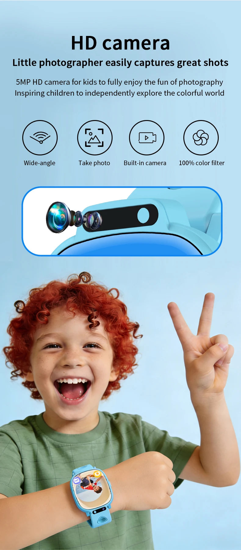 LAXASFIT Montre Connectée Enfant KESHUYOU H10