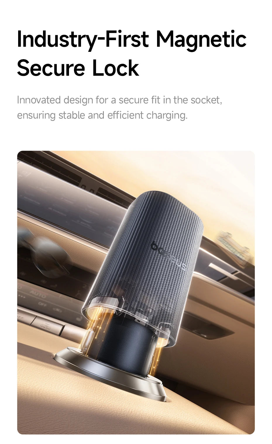 Baseus PrimeTrip VP2 – Chargeur Voiture Magnétique 160W, 3 USB-C + USB-A