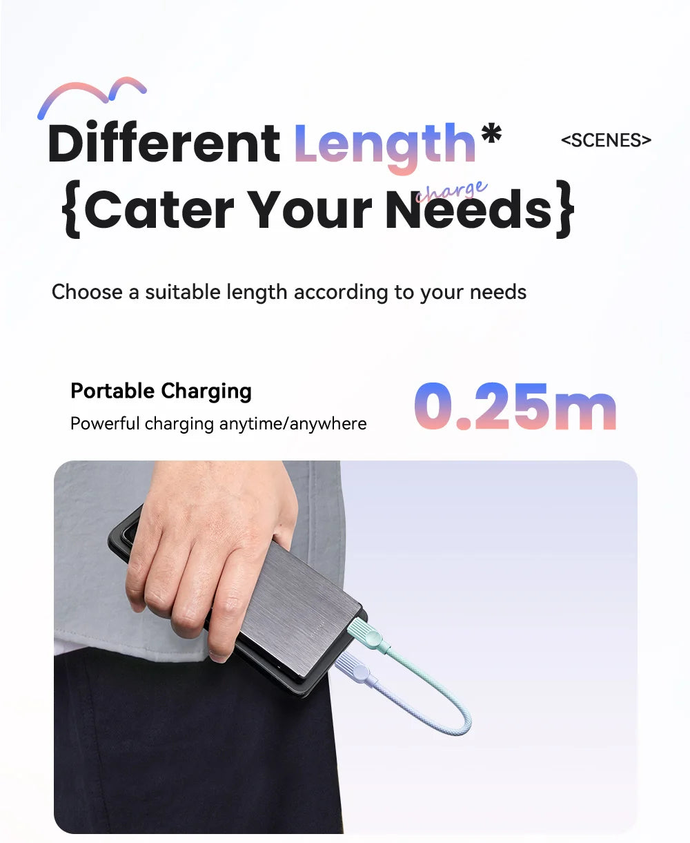 Câble Essager 29W Type‑C vers Lightning Macaron Charge Rapide