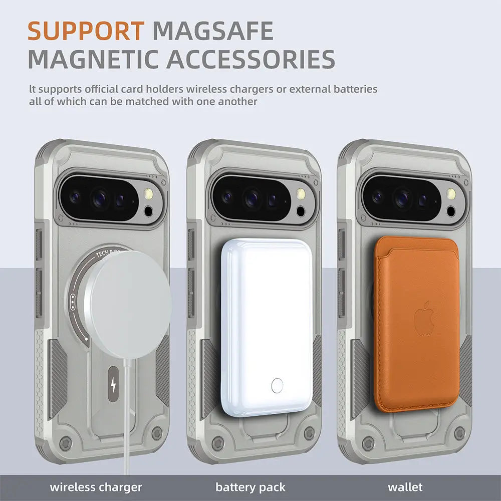 Coque Armor Magnétique MagSafe‑Style – Google Pixel 9 • 9 Pro • 10 • 10 Pro