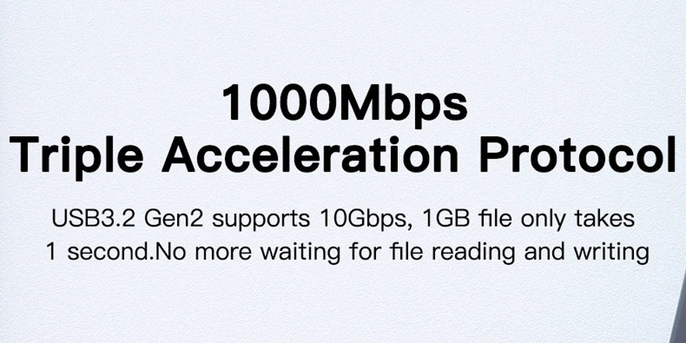 Meetiger – Boîtier Externe M.2 NVMe/NGFF SATA 5/10Gbps en Aluminium (Tool‑Free)
