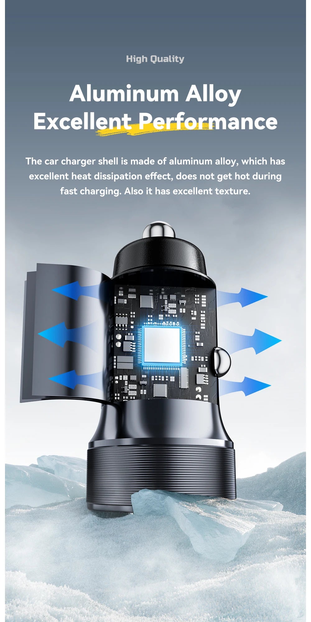Chargeur ESSAGER USB‑A & Type‑C Charge Rapide PD 30W
