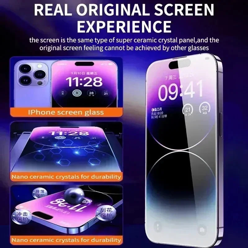 Lot de 3 protections d’écran en verre trempé HD pour iPhone