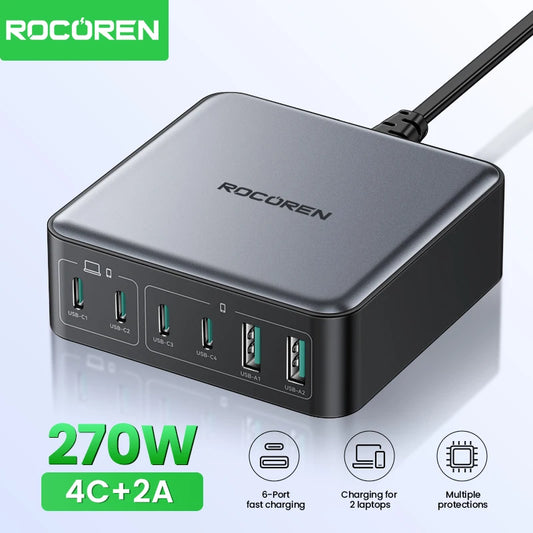 Chargeur Rocoren 270W multifonction (6‑en‑1) Station d’alimentation