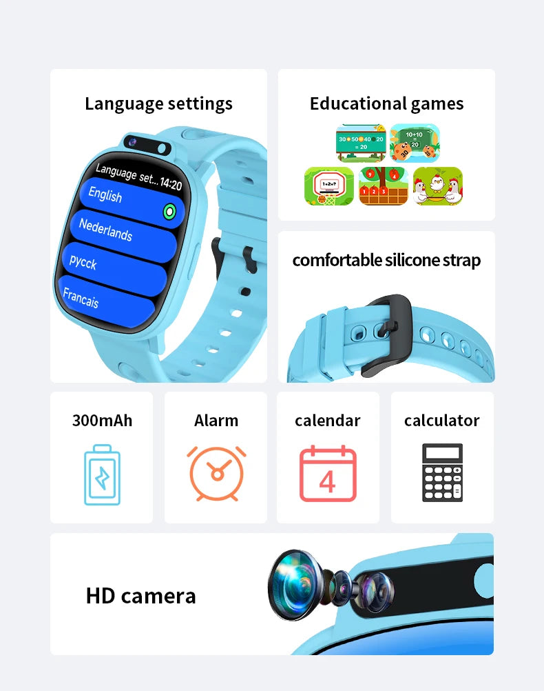 LAXASFIT Montre Connectée Enfant KESHUYOU H10