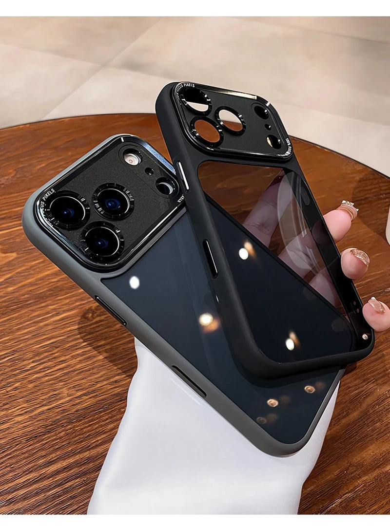 Coque de luxe, élégante avec une partie transparente