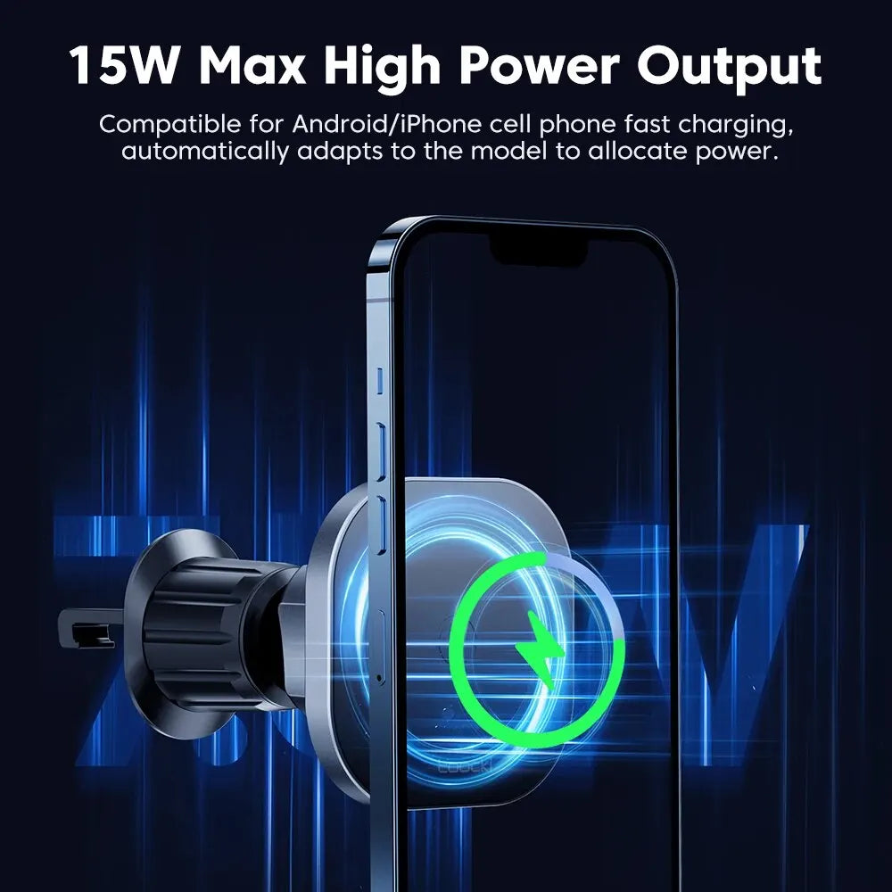 Toocki chargeur magnétique sans fil pour voiture support de téléphone de voiture sortie d'air 15W chargeur de charge rapide dans la voiture pour iPhone 15 14 13 12 Pro Max