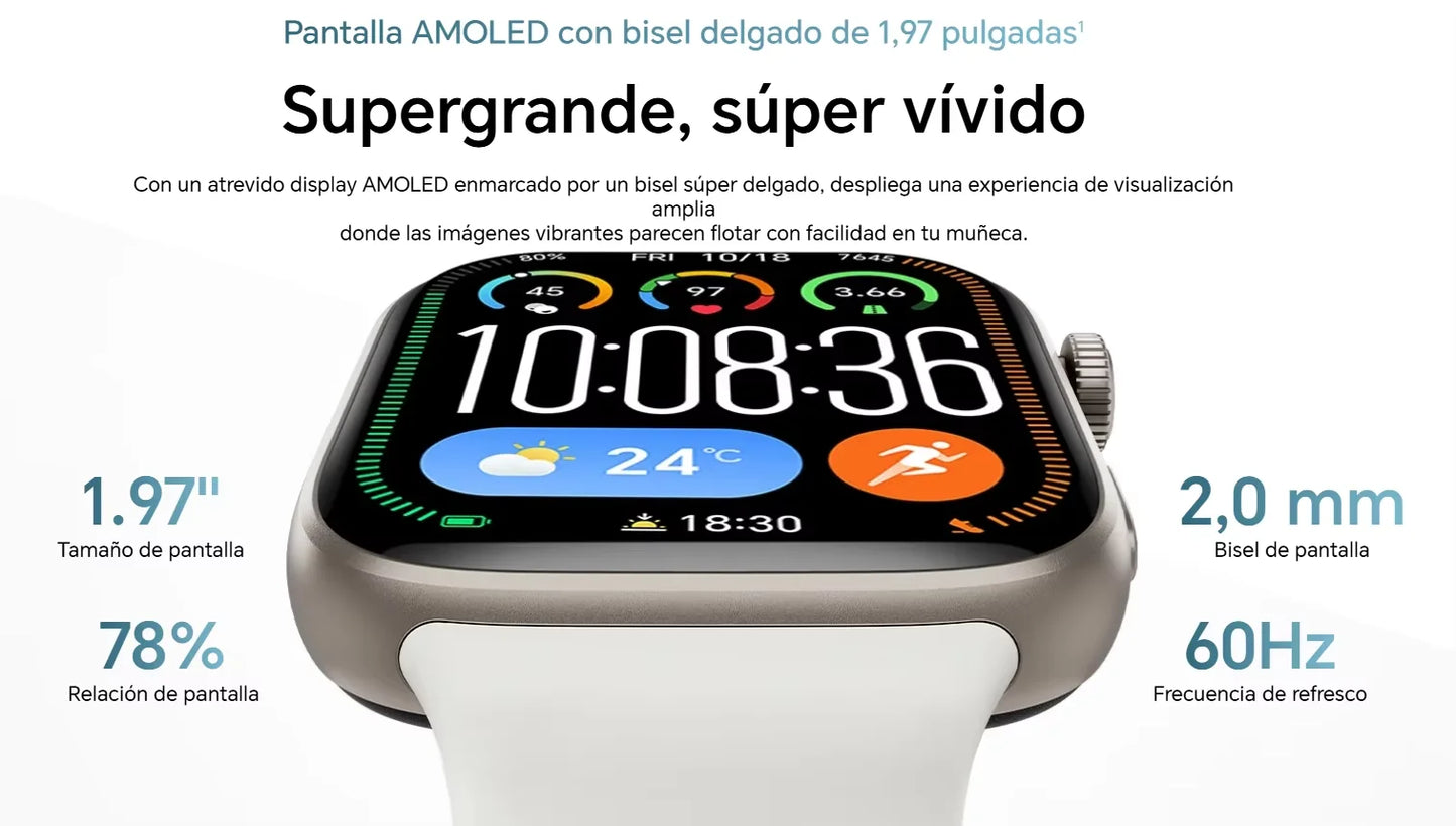 HONOR Smartwatch AMOLED 1,97" – Appels Bluetooth & Suivi Santé 24/7