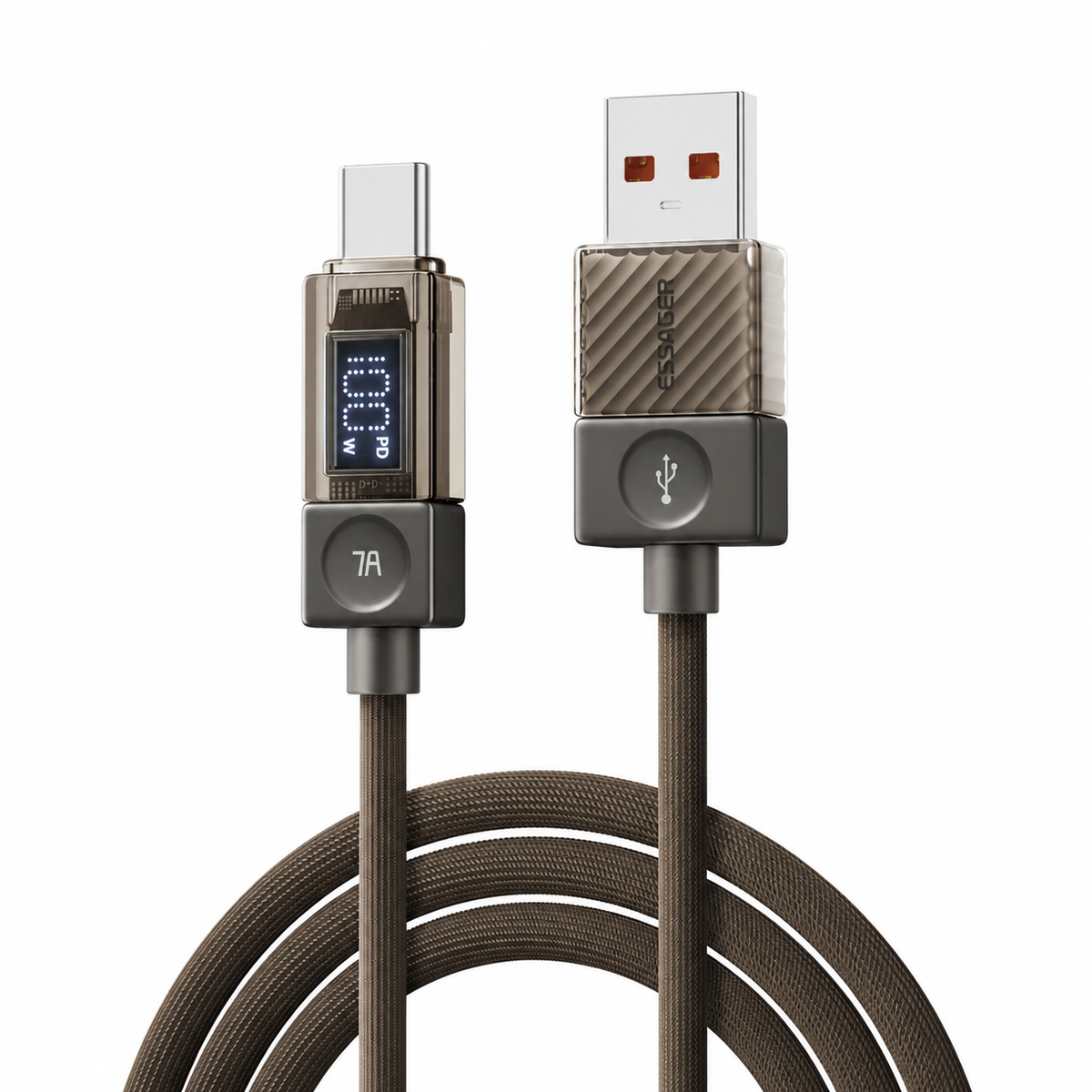 Câble USB‑C ESSAGER Version Haute Qualité & Originale 240W et 100W
