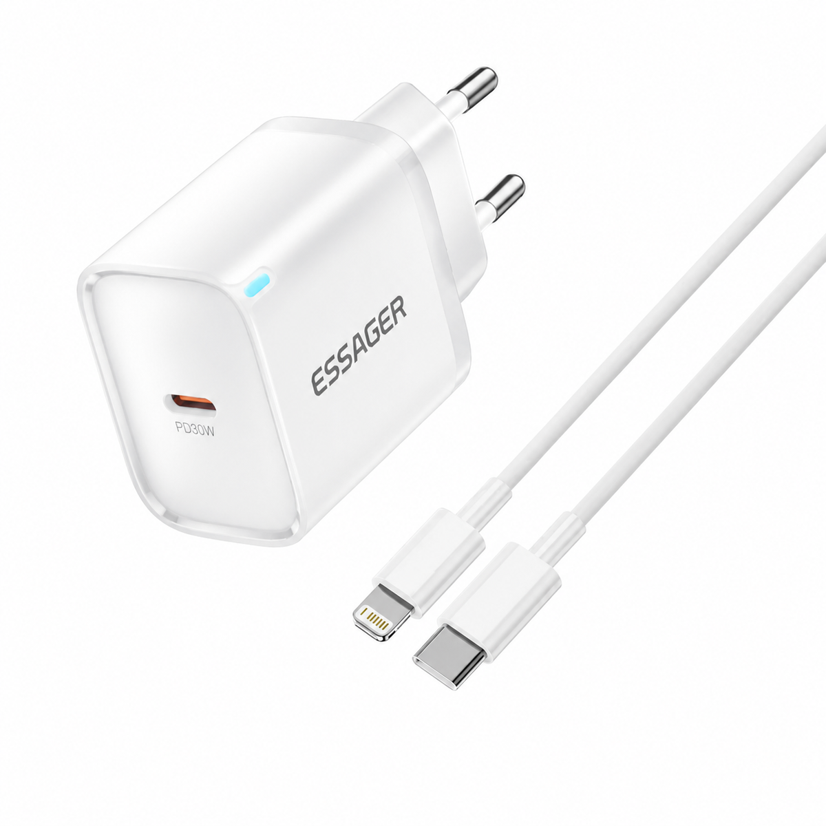 Essager chargeur Mini 30W Type‑C – Chargeur compatible avec tous les téléphones
