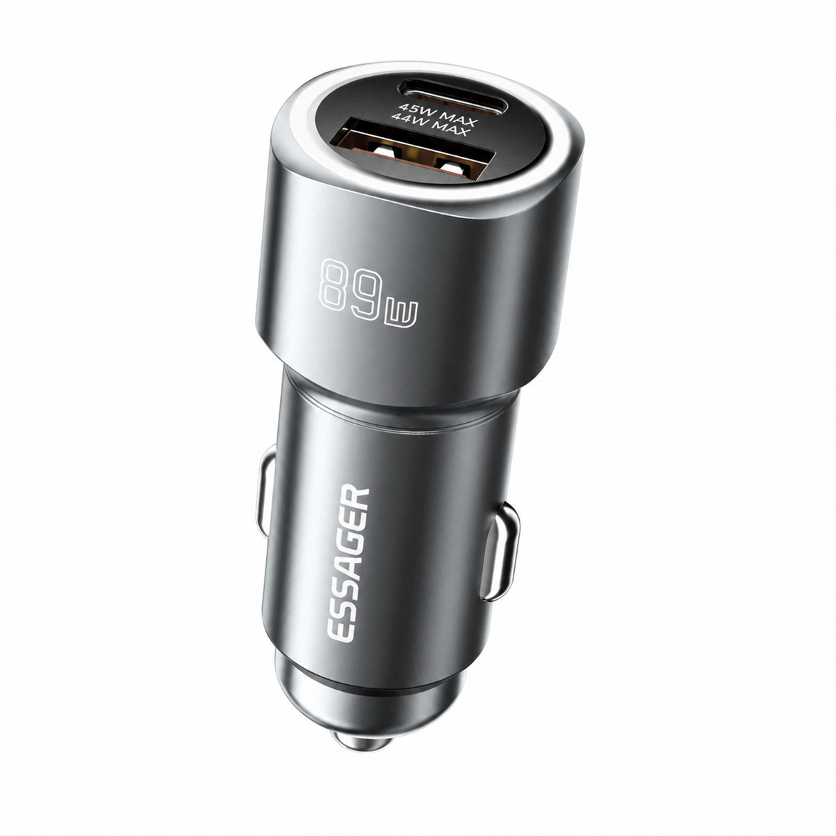 Chargeur voiture Essager 89W — double port QC 4.0/3.0 recharge rapide, USB Type‑C
