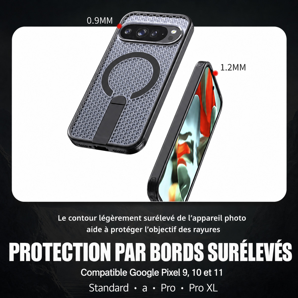 Coque Antichoc avec Support pour Google Pixel 11, 10 et 9